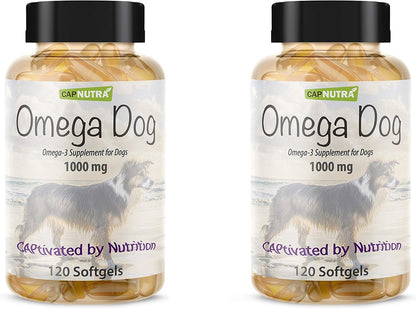 Fish Oil for Dogs - Omega-3 Supplement - 120 Chewable Softgels