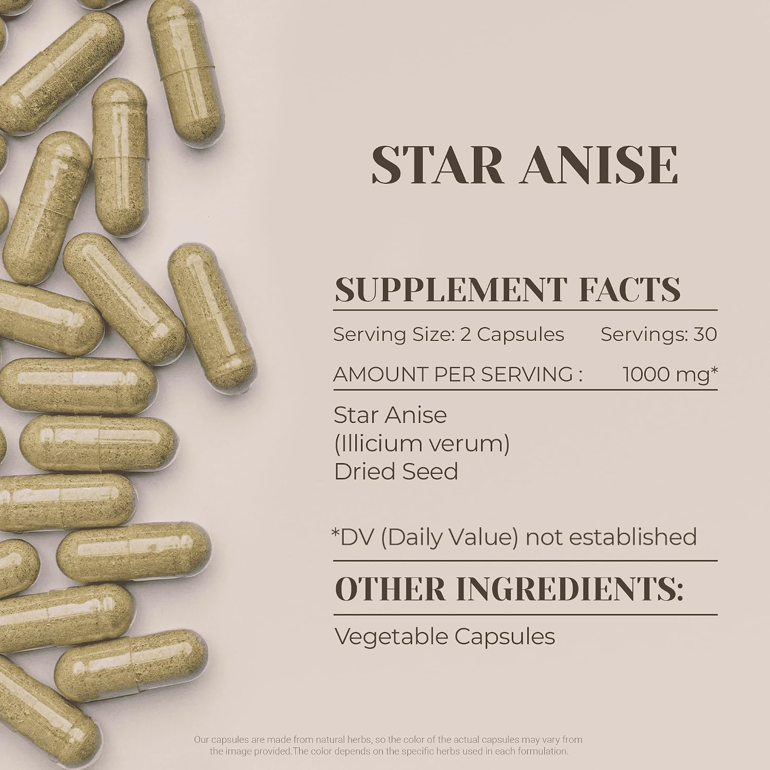 Garden Organics Star Anise - 60 Vegetable Capsules - görsel 3