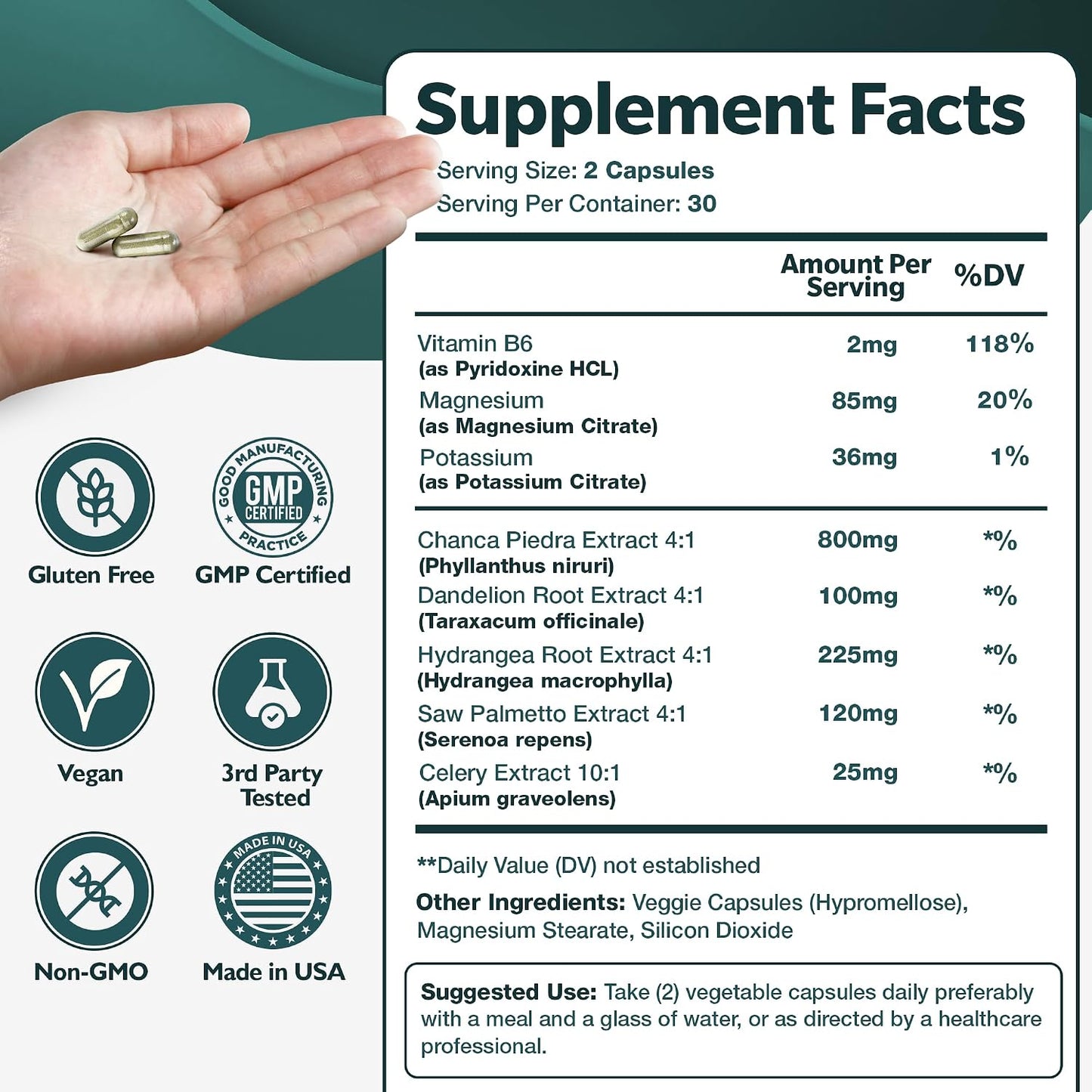 Happee Chanca Piedra Stone Breaker – Kidney & Gallbladder Support – 60 Capsules - görsel 5