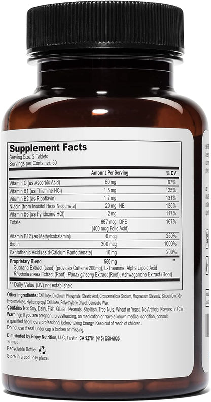 Weyland Brain Nutrition Energy | B-Complex with Botanically Sourced Caffeine & Herbs