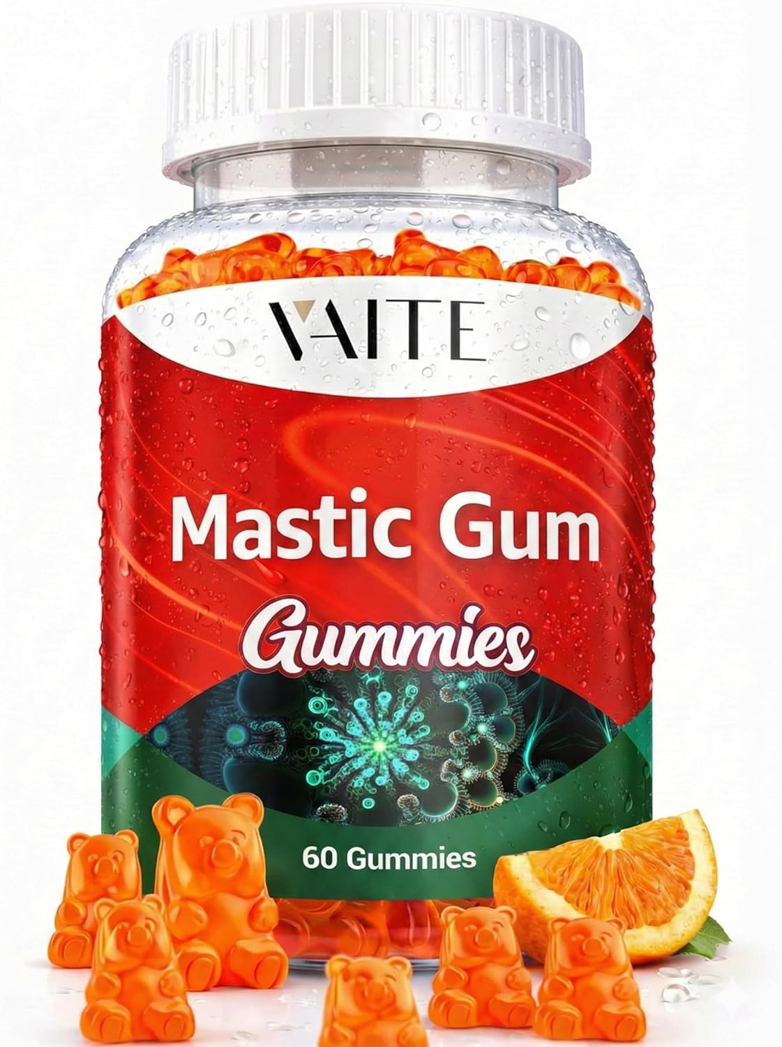 Mastic Gum Gummies 1000mg – Digestive Support Supplement, Vegan & Gluten-free - görsel 1