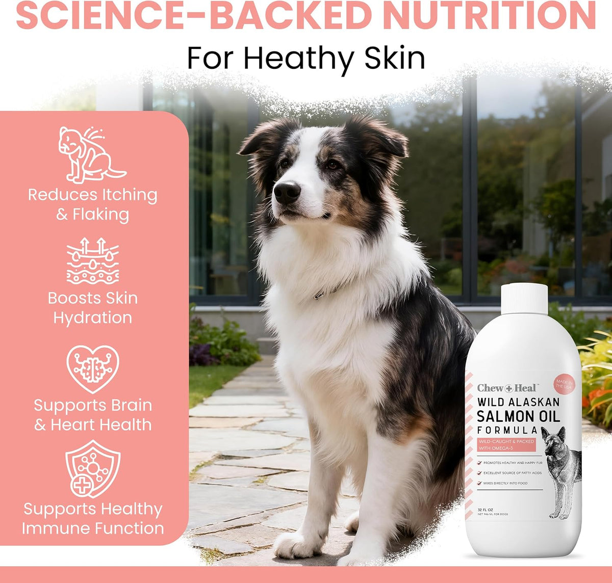 Wild Alaskan Salmon Fish Oil for Dogs - 473 – Cognitive Function: DHA is a key structural component of the brain. – Image 3