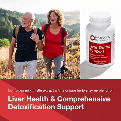 PROTOCOL FOR LIFE BALANCE Liver Detox Support - Milk Thistle and Glutathione - 90 Veg Capsules