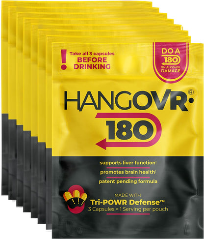 Hangovr180 Tri-Power Before Drinking Defence Supplement – 4 Pack