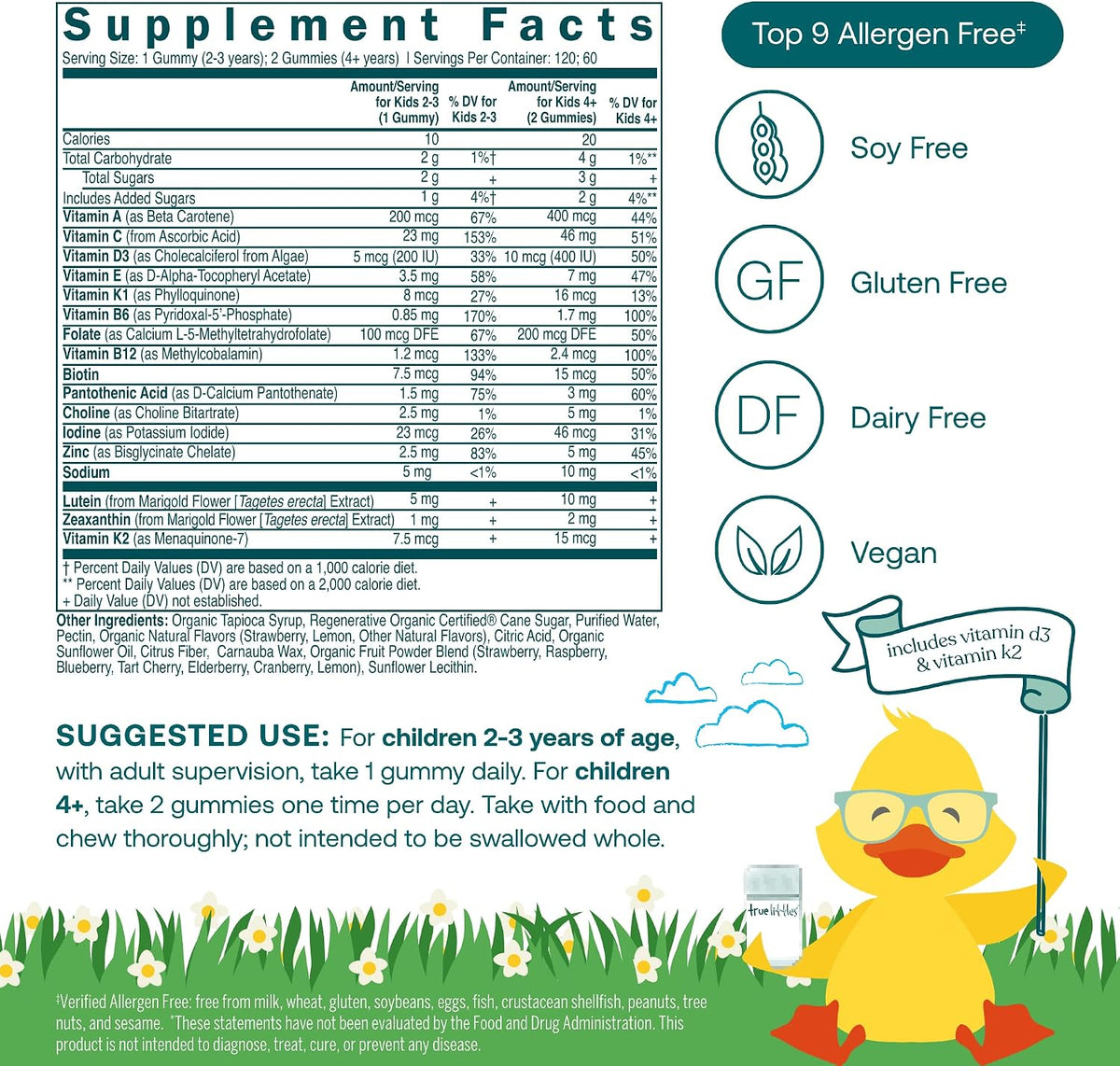 True Grace True Littles Daily Kids Multi - 120 Pectin Gummies - görsel 2