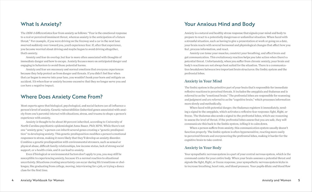 Anxiety Workbook for Women: Relieve Anxious Thoughts and Find Calm - görsel 4