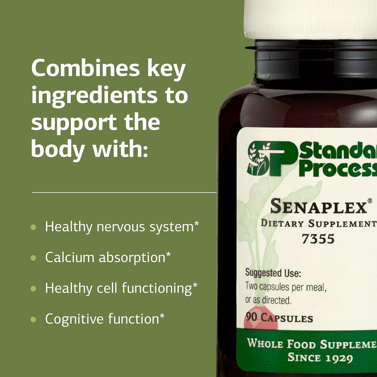 Standard Process Senaplex – Nervous System Support with Niacin, Vitamin B12 & B6 – 90 Capsules - görsel 4