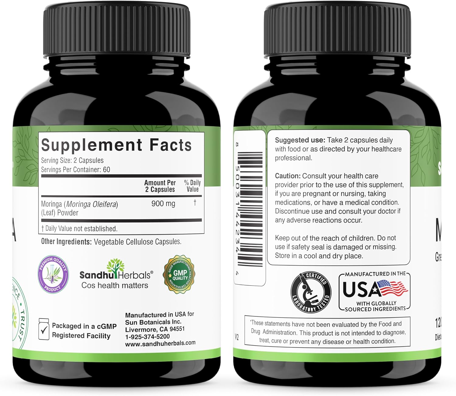 Pure Moringa Capsules – 120 Capsules, 900mg per Serving – Natural Antioxidant Superfood Supplement - görsel 5