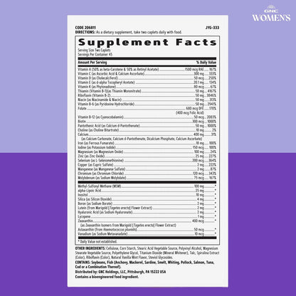 GNC Women’s Active Multivitamin Tablets - Complete Nutrition for Energy, Bone Health, and Immune Support (90 Tablets)