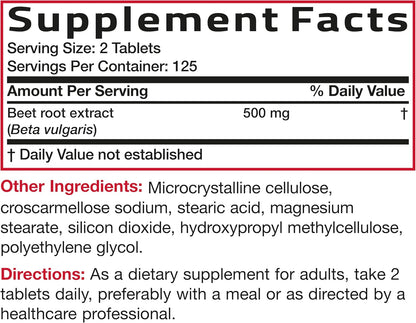 Bronson Beet Root Extra Strength, Non-GMO, 250 Vegetarian Tablets