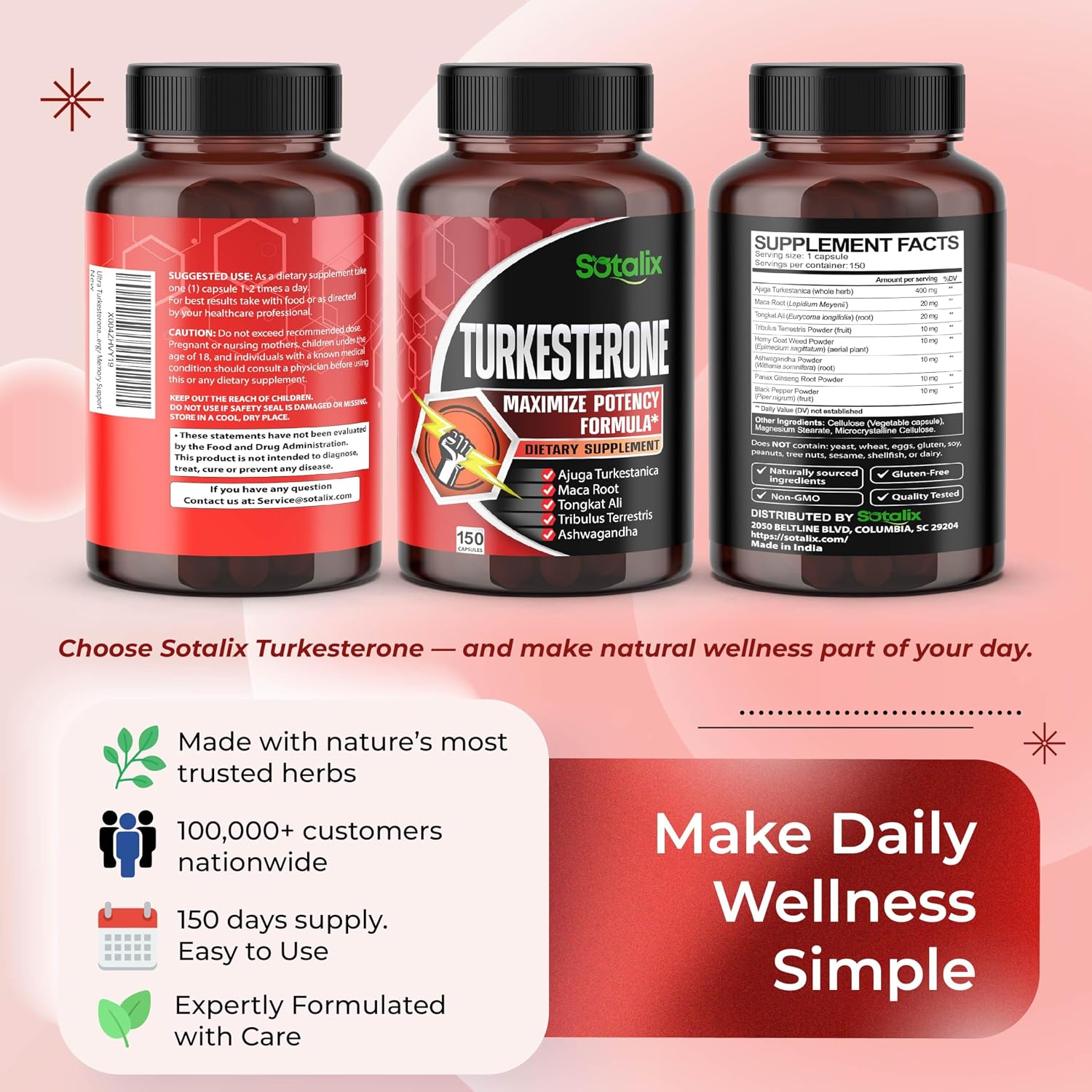 Ultra Turkesterone - Ajuga Turkestanica Standardised 20% with Maca Root, Tribulus Terrestris - görsel 9
