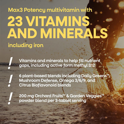Nature's Way Alive! Max3 Potency Daily Multivitamin with Iron for Women & Men