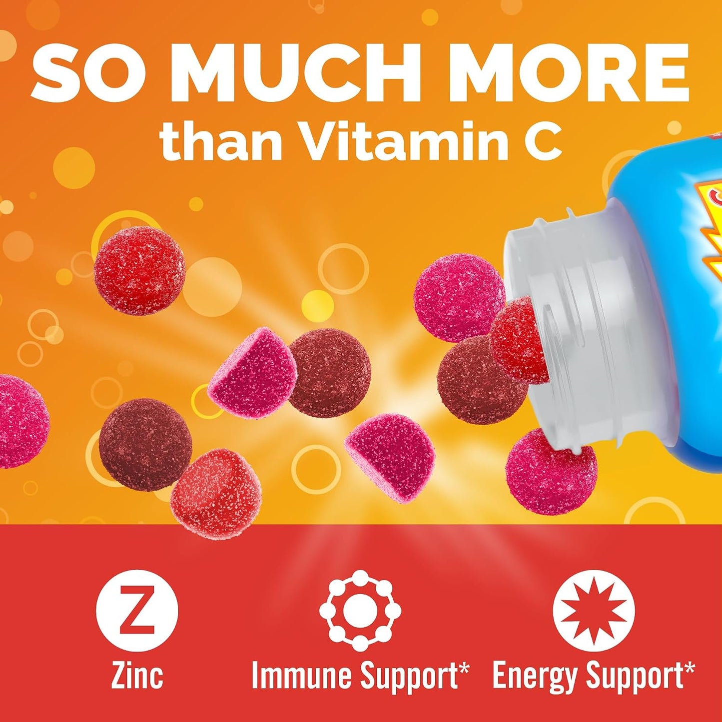 Emergen-C Kidz Daily Immune Support Gummies, Berry Bash – 44 Count - görsel 2