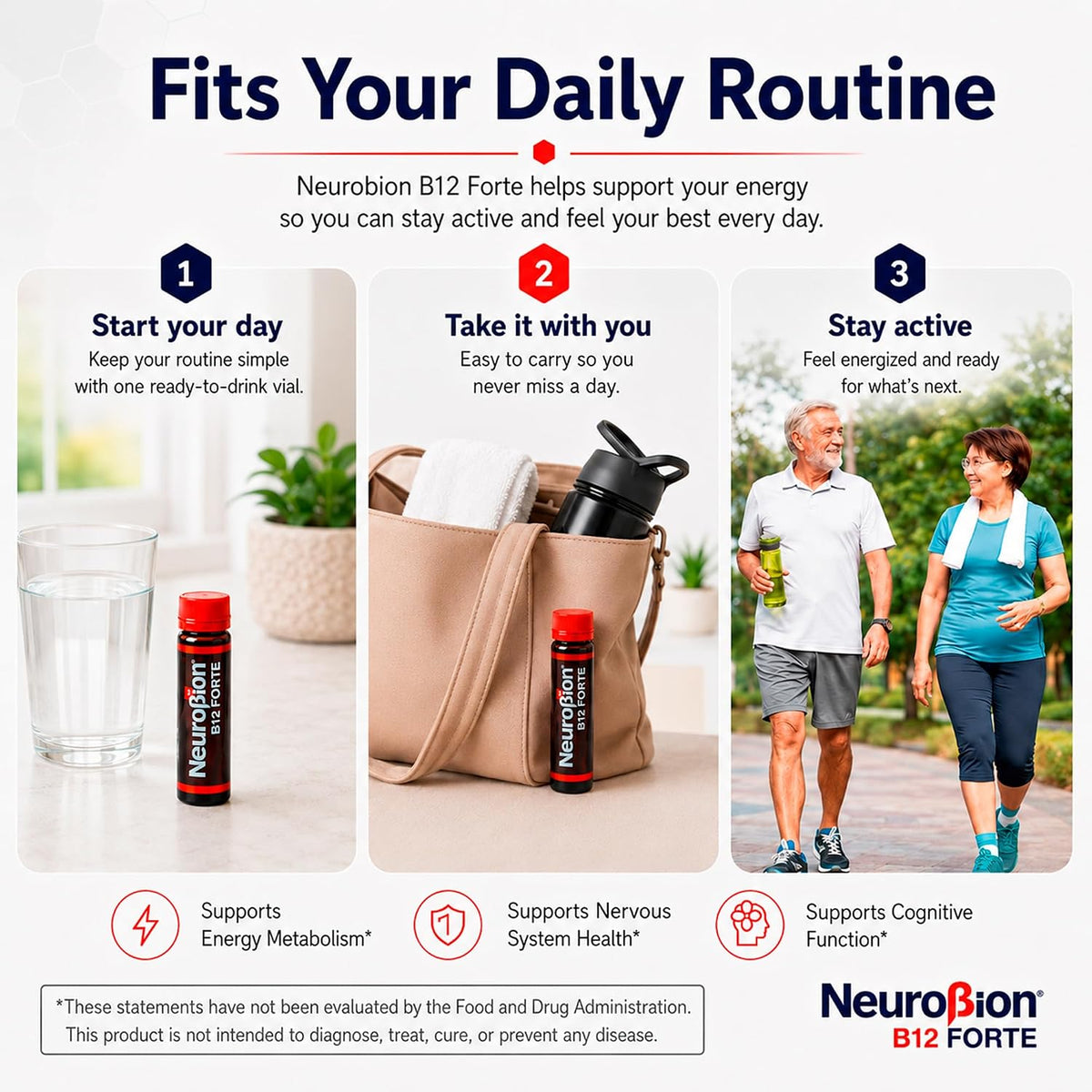 Neurobion Forte Vitamin B12 Liquid Shots, Methylcobalamin B1 B6, 20 Vials (Pack of 2) - görsel 8