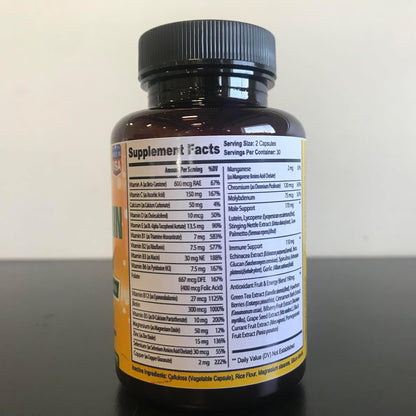 Bradeson Naturals Men's Multivitamin – Energy, Focus & Performance (60 Capsules)
