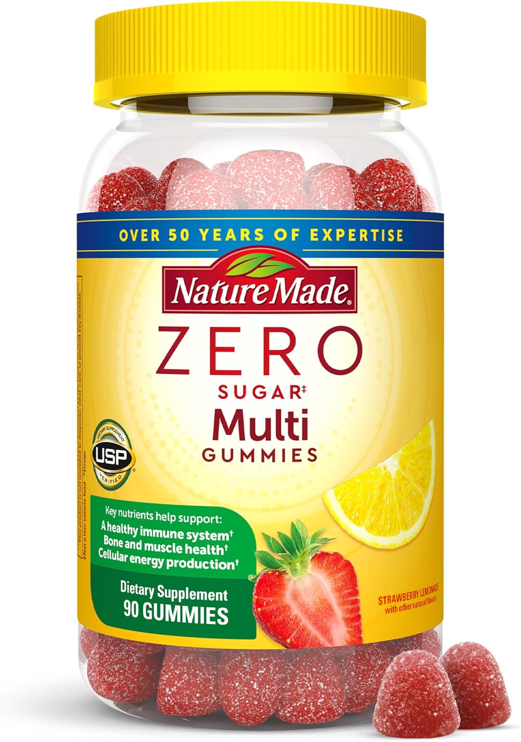 Nature Made Zero Sugar Multivitamin Gummies, 90 Gummies - görsel 1