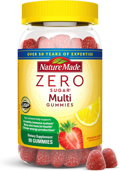 Nature Made Zero Sugar Multivitamin Gummies, 90 Gummies