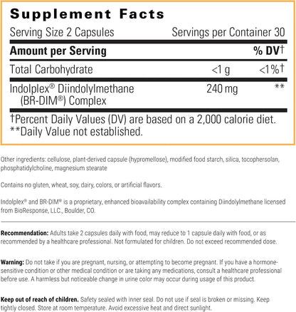 Integrative Therapeutics Indolplex – 240mg Bioavailable DIM for Hormone Balance Support