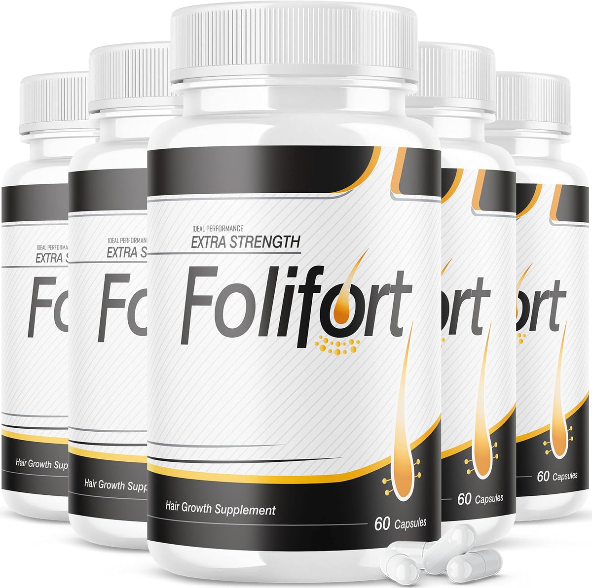 IDEAL PERFORMANCE Folifort Hair Support Capsules – Extra Strength Multivitamin (300 Capsules) - görsel 1