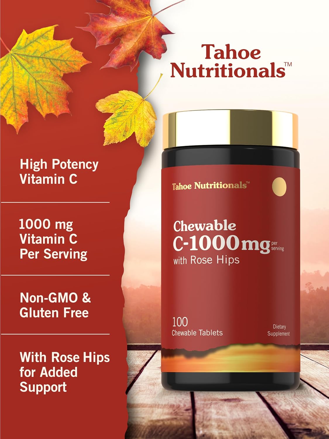 Carlyle Vitamin C Chewables | 1000mg | 100 Tablets | Natural Orange Flavour - görsel 4