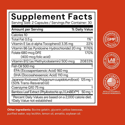 Univera Rhythmatix – Heart & Circulation Support with Omega-3, CoQ10, B6 & B12, 60 Softgels