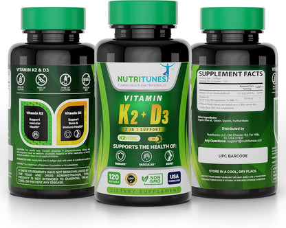 Vitamin D3 K2 5000 IU & 100 mcg MK-7 – 120 Softgels