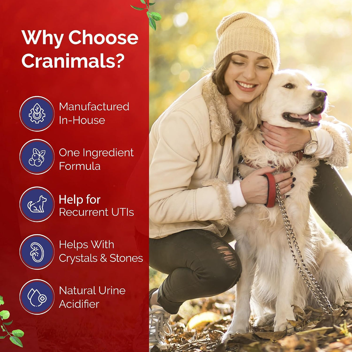Cranimals Organic Cranberry Supplement for Dogs and Cats – Urinary Tract Support - görsel 4