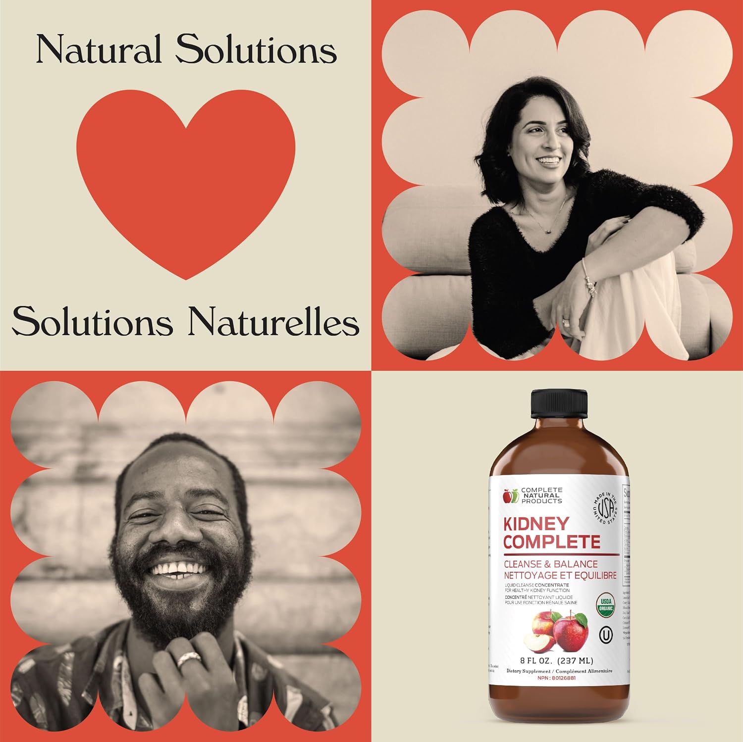 Complete Natural Products Kidney Complete - 227ml Organic Liquid for Kidney Support, Cleanse & Detox with Apple Cider Vinegar, Lemon & Organic Chanca Piedra - görsel 3