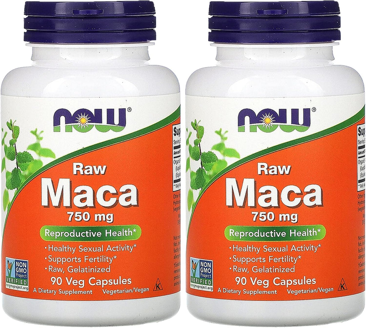 NOW Foods, (2 Pack) Maca, Raw, 750 mg, 90 Veg Caps - görsel 1