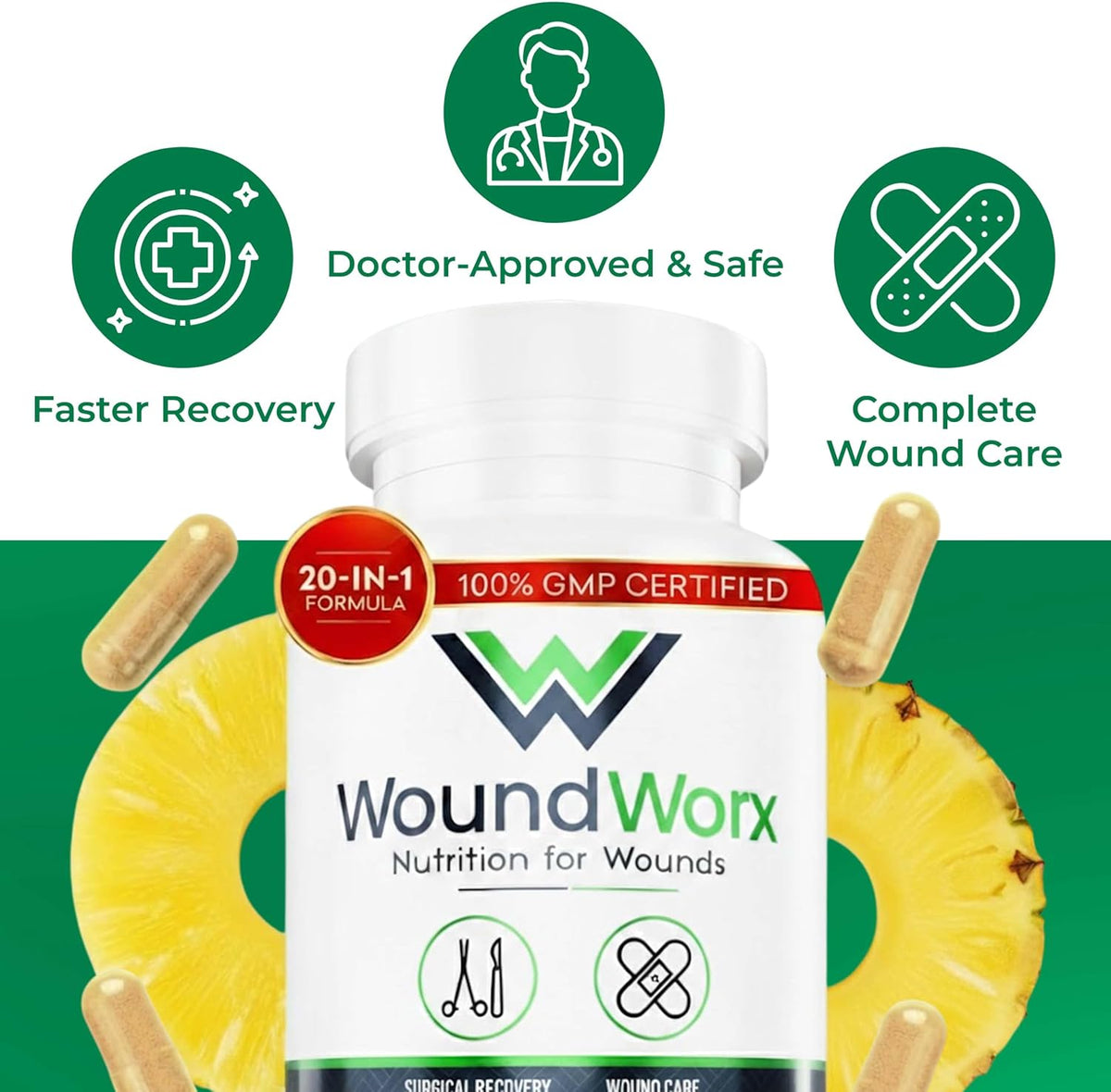 Free Life Labs WoundWorx Nutrition-Scar and Surgery Support, 90 Capsules – Image 8