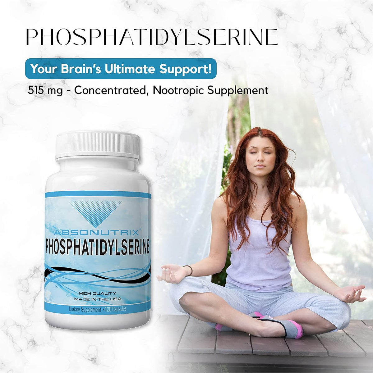 Absonutrix Phosphatidylserine 515 mg - Liquid Brain Support Supplement, 120 ml (120 Servings) - görsel 8