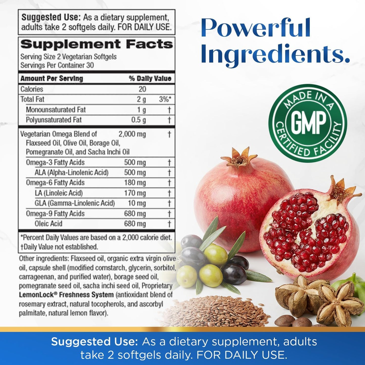 Purity Products Vegan Omega 3-6-9 – 5-in-1 Plant-Based Essential Fatty Acid Complex (60 Softgels) - görsel 2