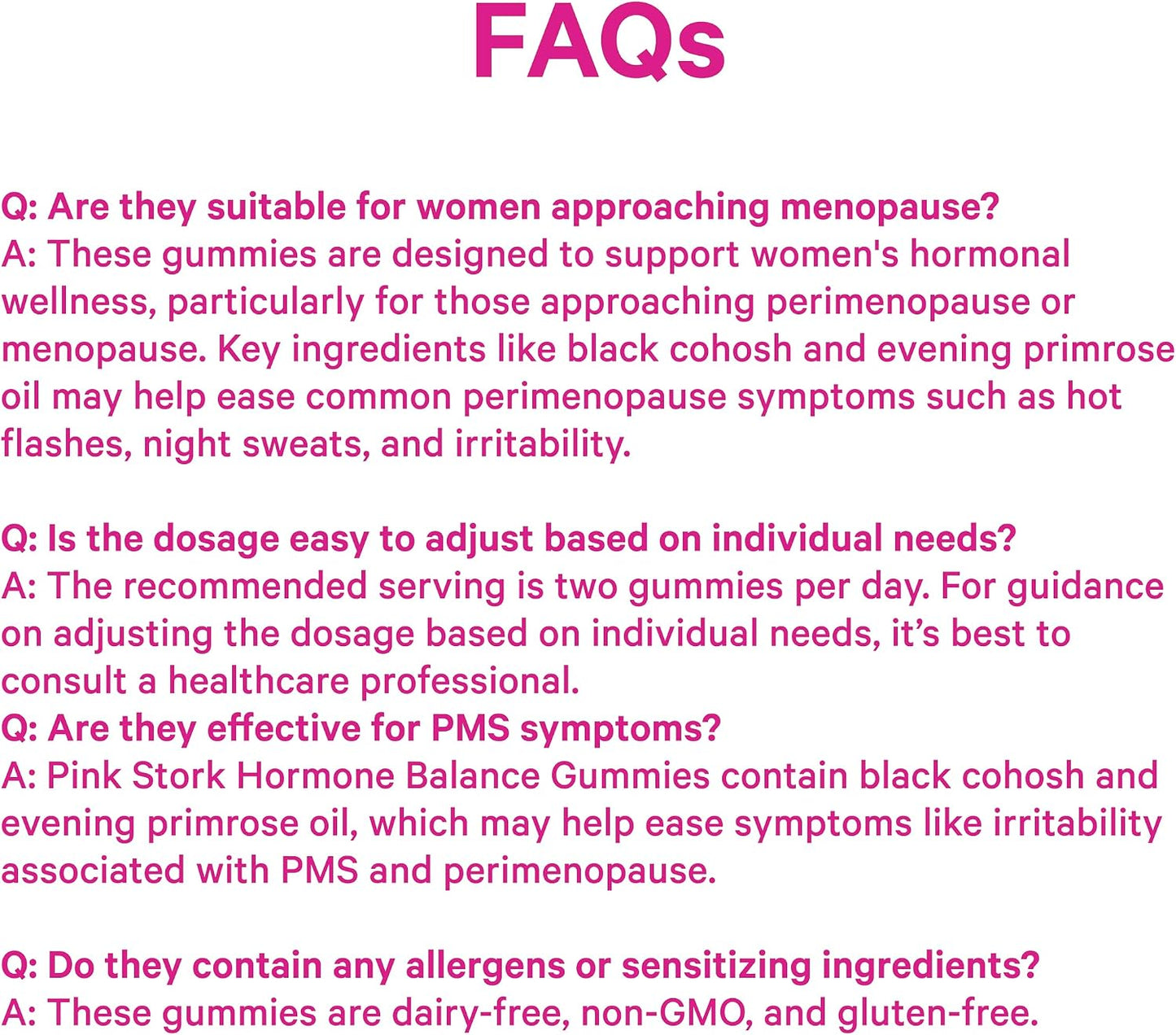 Pink Stork Hormone Balance Gummies – Women's PMS and Menopause Support (60 Vegan Gummies) - görsel 8