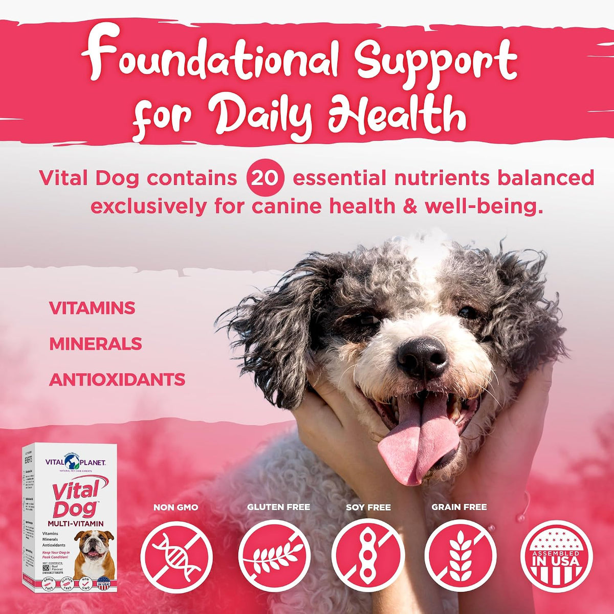 Vital Planet Vital Dog Multivitamin Chewable Tablets for Dogs, 30 Tablets - görsel 5
