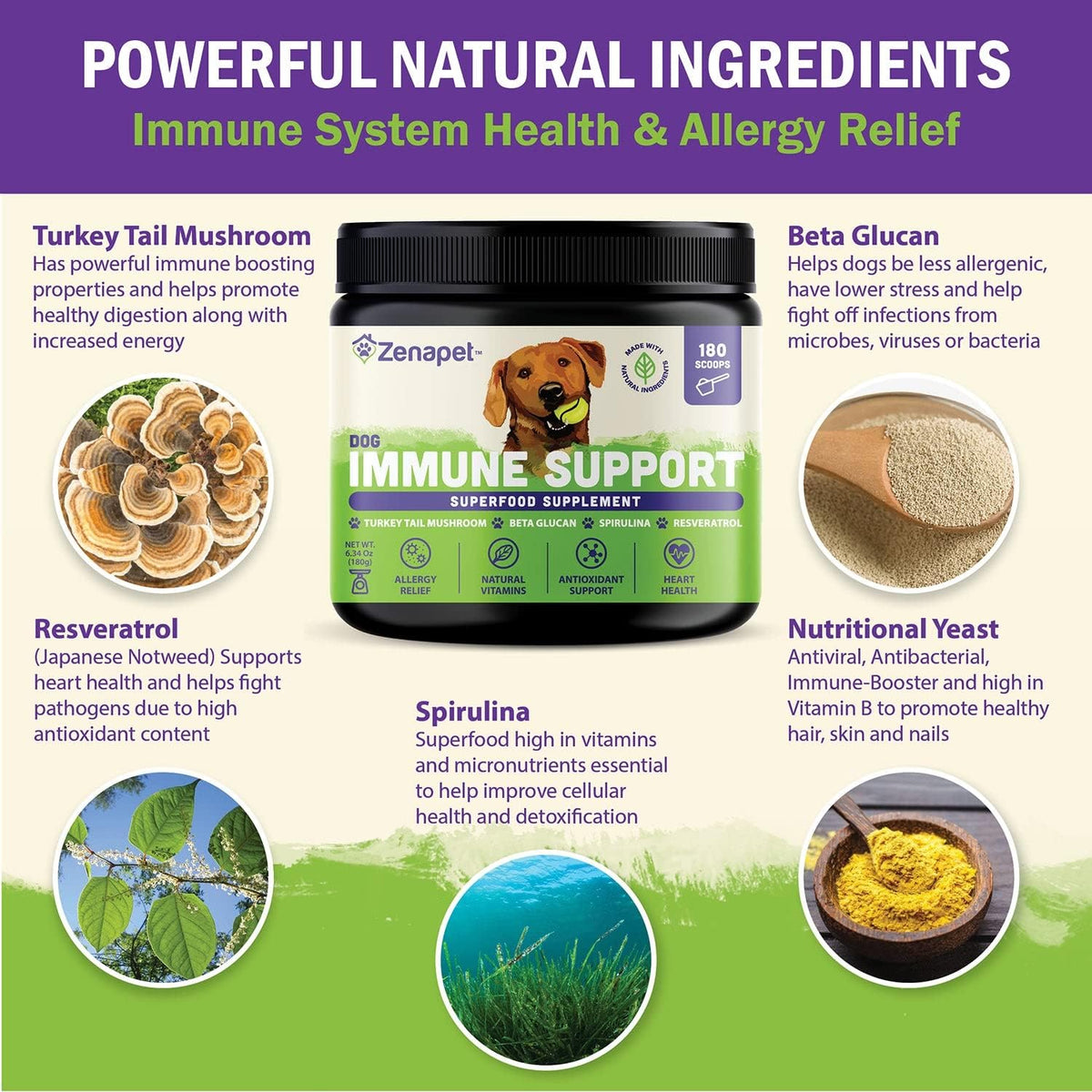 ZENAPET Dog Immune Support Premium Powder Topper - görsel 3