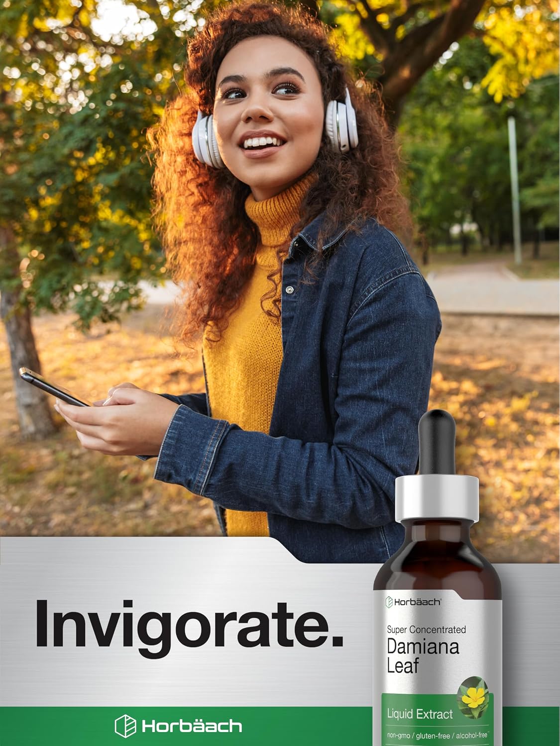 Horbäach Damiana Leaf Herb Tincture - 59 ml Super Concentrated Alcohol-Free Liquid Extract - Vegetarian, Non-GMO & Gluten-free - görsel 7