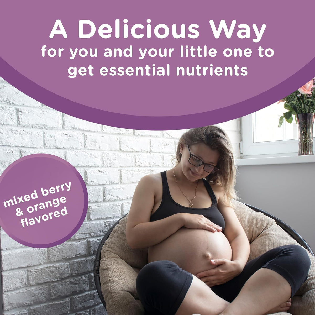 Centrum Prenatal Multivitamin Gummies with DHA and Folic Acid, Mixed Berry and Orange - 60 Count - görsel 4