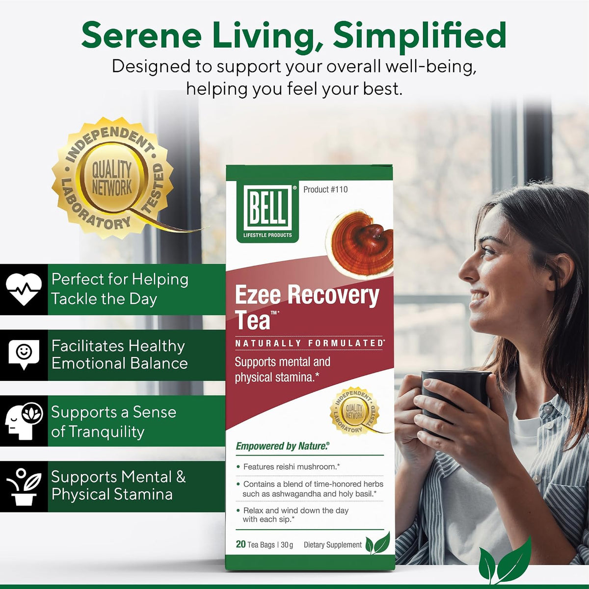 Bell Lifestyle Products Ezee Recovery Tea – Herbal Blend for Relaxation and Wellbeing - görsel 3