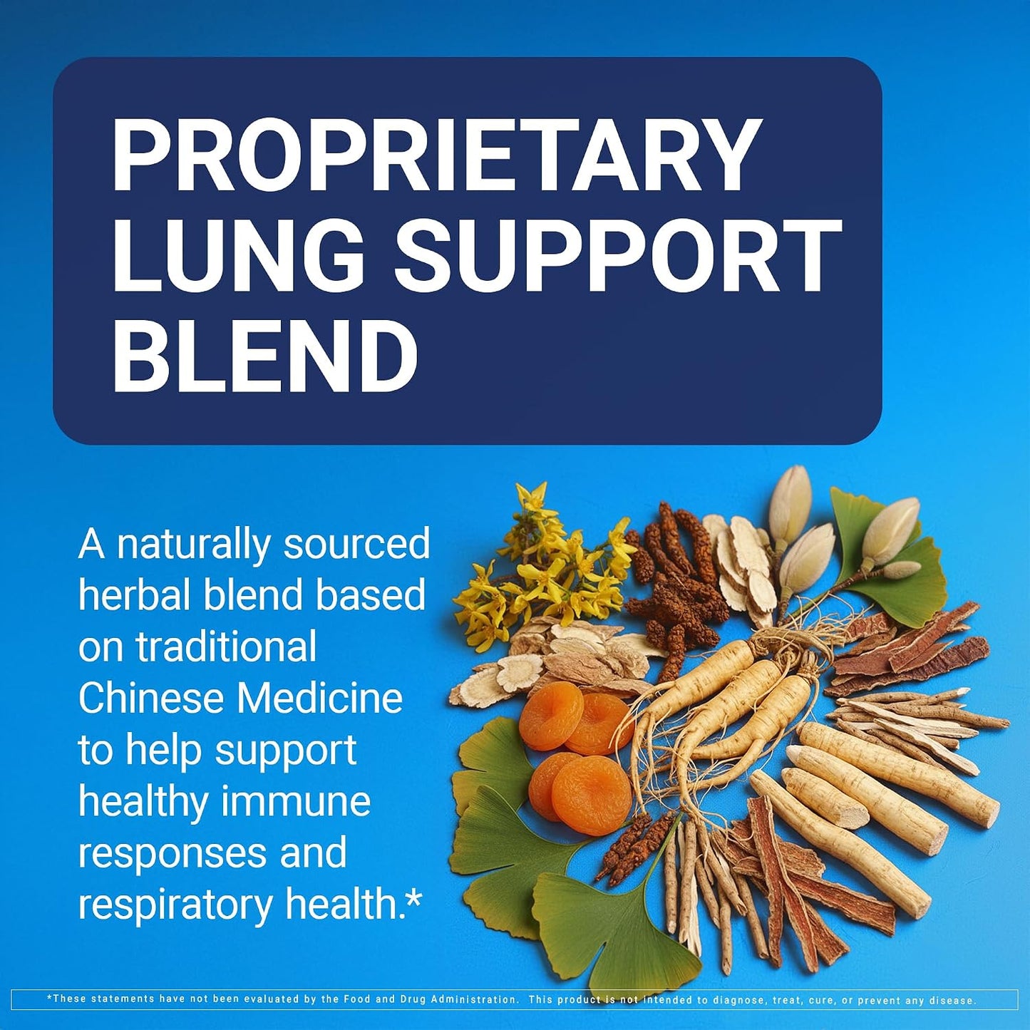 U.S. Doctors' Clinical Lung Support Food Supplement - 12 Chinese Herbs with Vitamins A, C, Magnesium & Zinc - Respiratory & Immune Health - Non-GM, Gluten-free - 60 Capsules - görsel 4