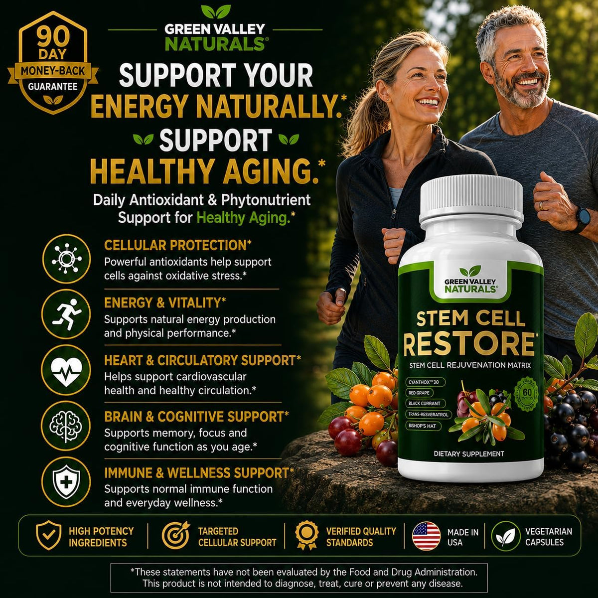 Stem Cell Restore | Cellular Support & Healthy Ageing Antioxidant Supplement with CyanthOx™ 30 - görsel 5