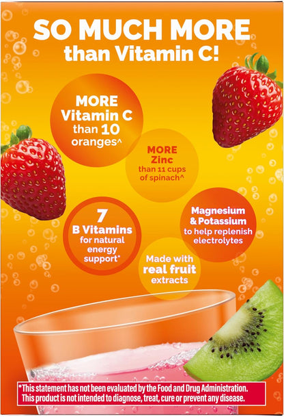 Emergen-C 1000mg Vitamin C Powder, Strawberry & Kiwi Flavour – 30 Sachets