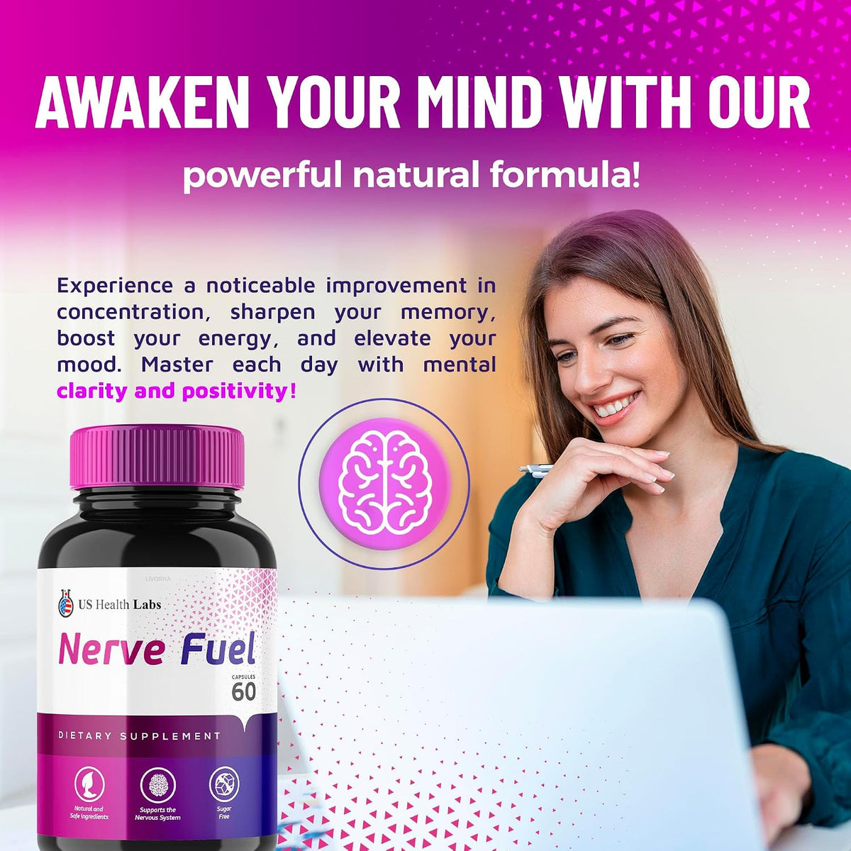Nerve Fuel Capsules (3-Pack, 180 Capsules) - görsel 2