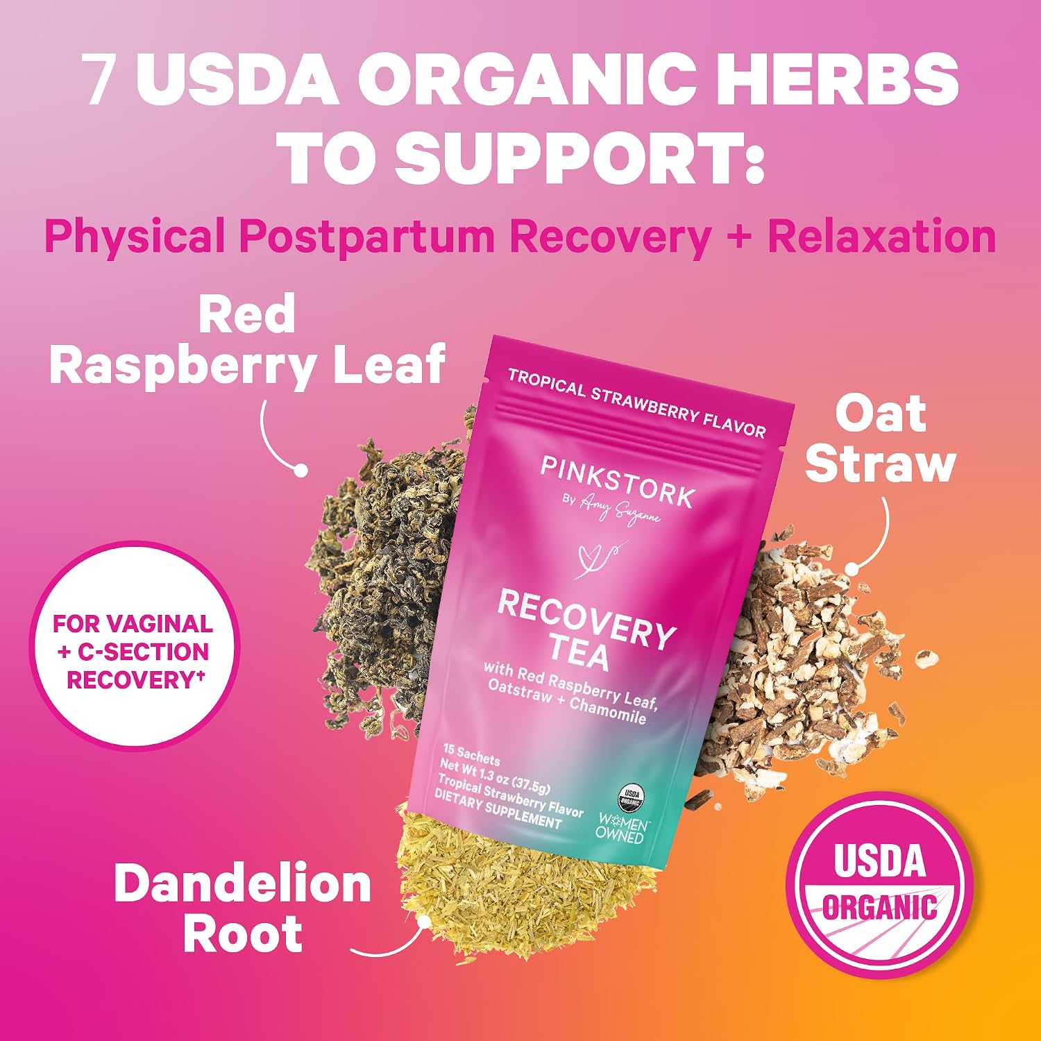 Pink Stork Postpartum Essentials Kit – Hormone Balance, Recovery & Mood Support for New Mum - görsel 4