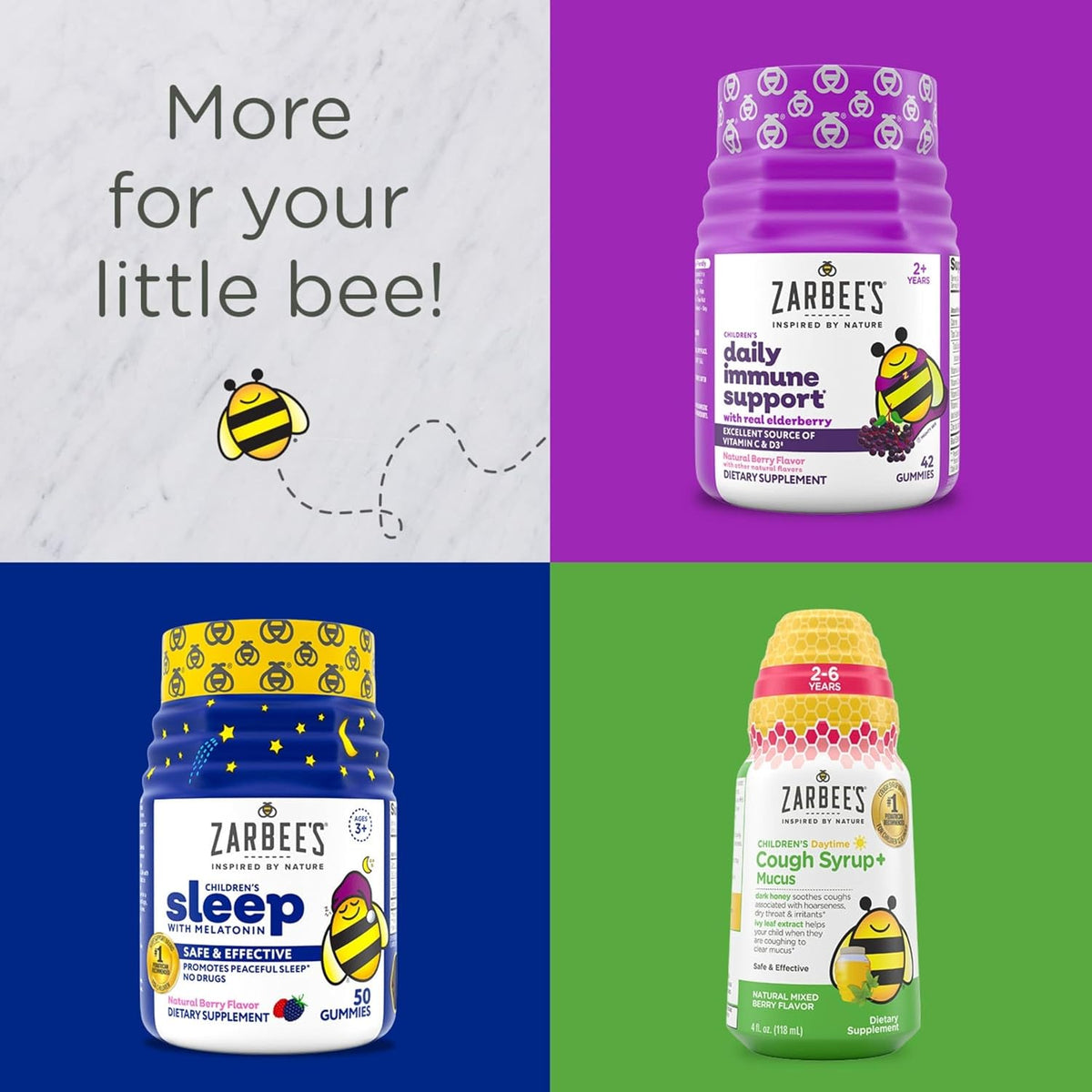 Zarbee's Complete Kids Multivitamin Gummies + Immune Support, 70 Gummies - görsel 7