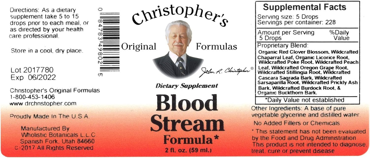 Dr. Christopher's Blood Stream Formula, 2 oz Glycerine Extract - görsel 4