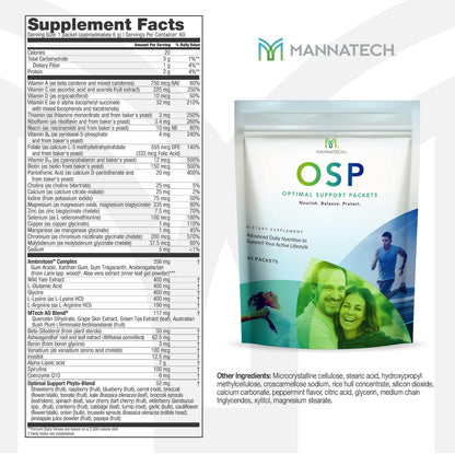 Mannatech Optimal Support Sachets – Daily Multivitamin with Ashwagandha, 60 Sachets