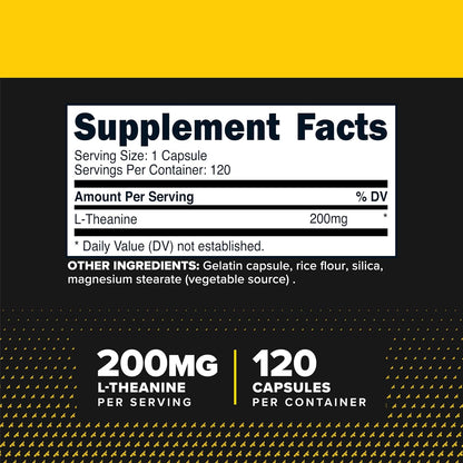 Primaforce L-Theanine Capsules (200mg, 120 Capsules)