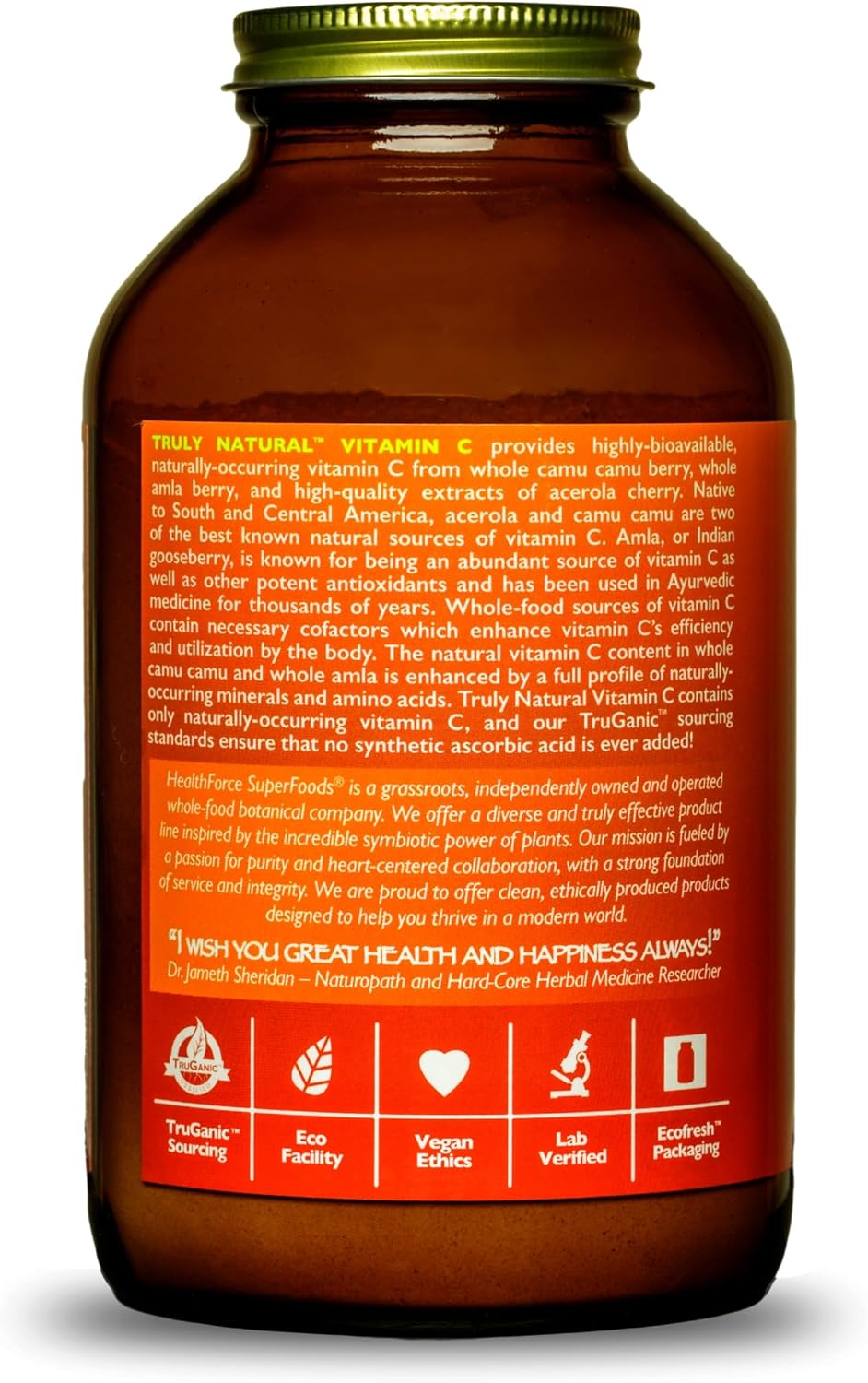 HEALTHFORCE SUPERFOODS Truly Natural Vitamin C Powder - Camu Camu & Acerola - 400g - görsel 3