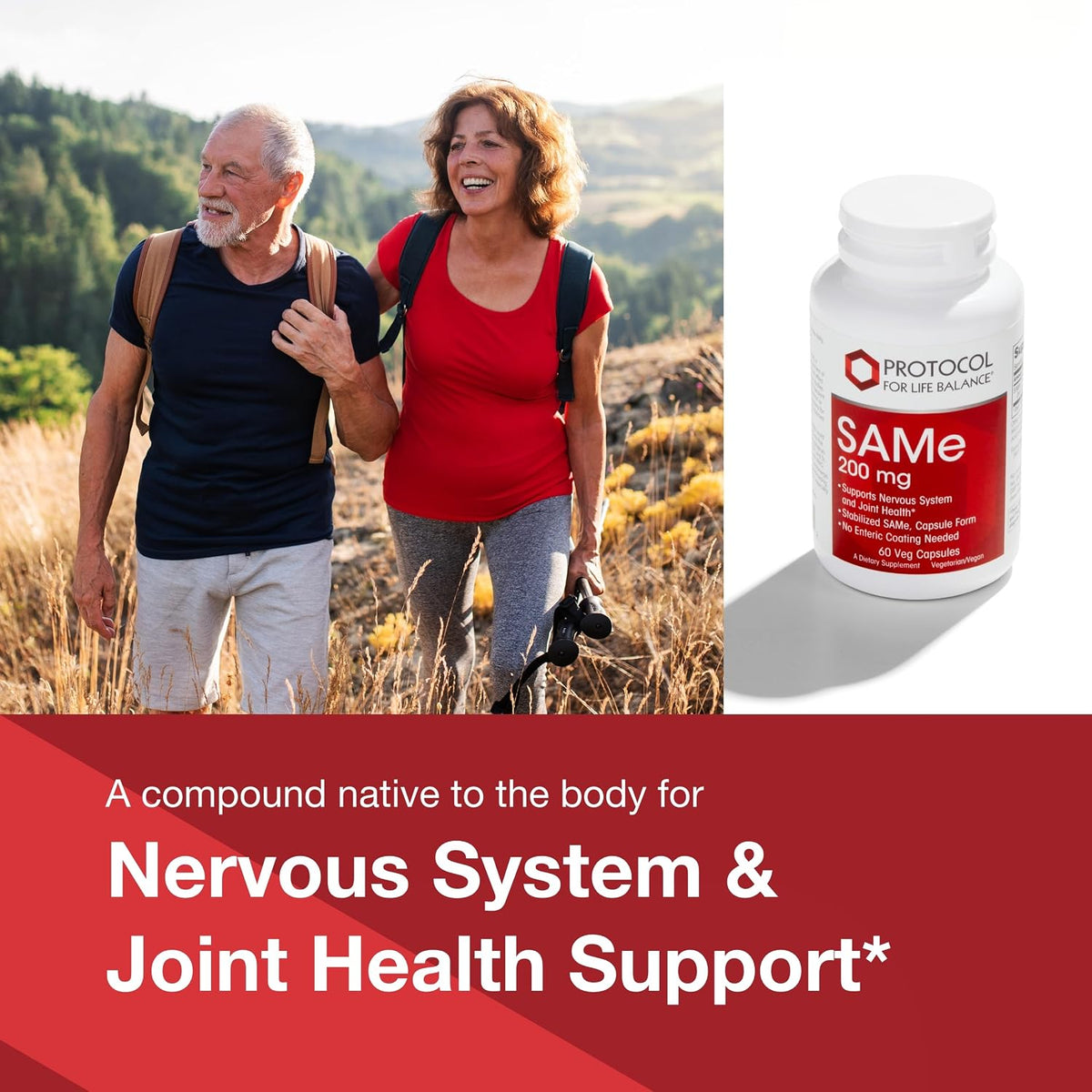 Protocol for Life Balance SAM-e 200mg - Brain Support and Joint Supplement - 60 Veg Caps - görsel 3