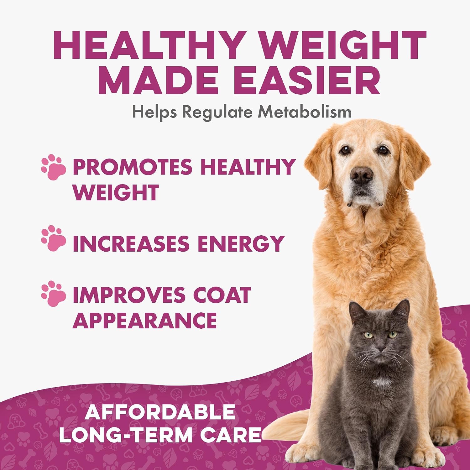 Weight Management for Dogs and Cats Natural Thyroid Support – Gentle Metabolism Booster to Restore Vitality in Senior or Sluggish Pets – 400 Tiny Tasteless Pills – Help Manage Weight, Appetite, and Energy - görsel 3